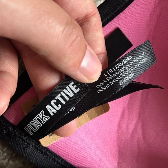 PINK Victoria's Secret Grey Bikini Top Swimwear Beach Vacation Summer Push Up - Picture 3 of 7